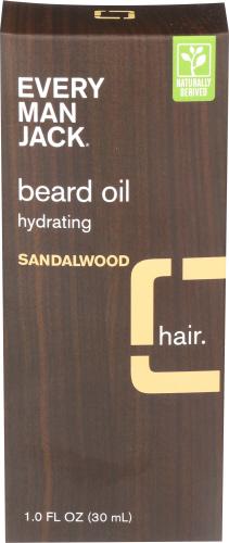 Every Man Jack Oil Beard Sandalwood - 1 Oz (1 Units)