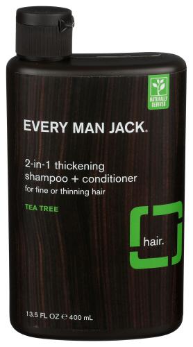 Every Man Jack Shampoo 2In1 Thckng Tea Tree - 13.5 Oz (3 Units)