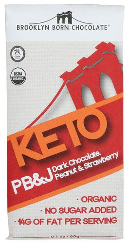 Brooklyn Born Chocolate Bar Chocolate Dk Keto Pbj Organic - 2.1 Oz (12 Units)