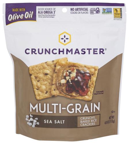 Crunchmaster Cracker Mltgrn Seaslt - 4 Oz (12 Units)