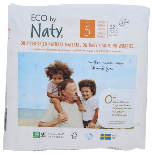 Naty-Eco By Naty Diapers Size 5 - 22 Ct (6 Units)