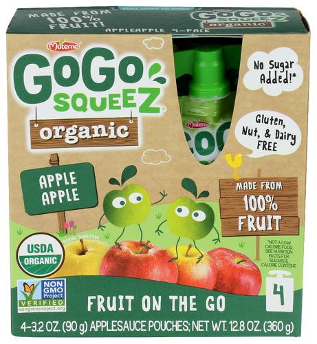 Gogo Squeez Applesc Apple 4Pk Organic - 12.8 Oz (12 Units)