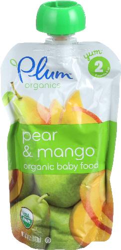 Plum Organics Baby Puree Pear Mango Organic - 4 Oz (6 Units)
