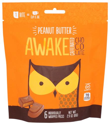 Awake Chocolate Bag Milk Peant Butter - 2.9 Oz (10 Units)