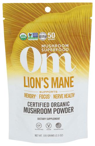 Om Mushrooms Lions Mane Powder Organic - 3.5 Oz (1 Units)