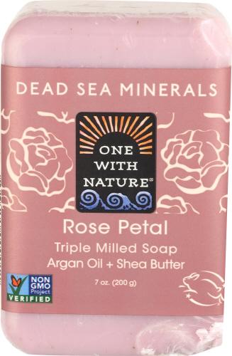 One With Nature Soap Bar Rose Petal - 7 Oz (3 Units)