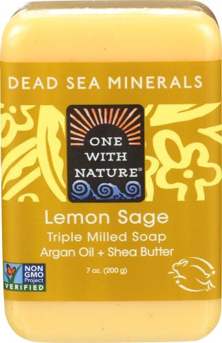 One With Nature Soap Bar Lemon Sage - 7 Oz (3 Units)