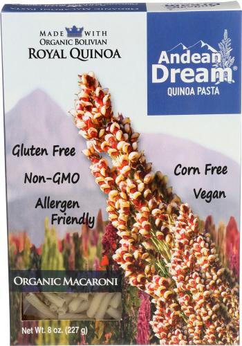 Andean Dream Pasta Quinoa Macaroni - 8 Oz (12 Units)
