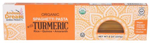 Andean Dream Pasta Spaghetti Turmeric - 8 Oz (12 Units)