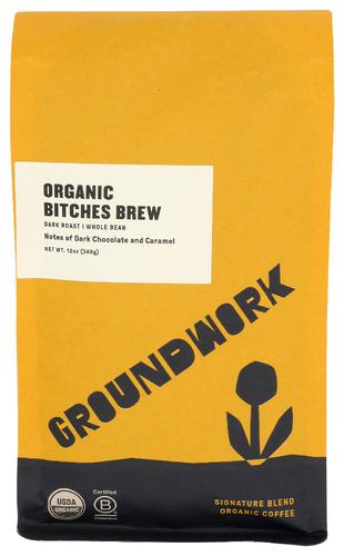 Groundwork Coffee Coffee Bitches Brew Organic - 12 Oz (6 Units)