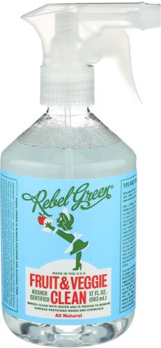 Rebel Green Cleaner Spray Fruit&Veggie - 17 Oz (12 Units)