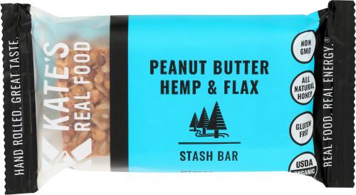 Kates Real Food Bar Stash Peanut Butter Hmp Fl - 2.2 Oz (12 Units)
