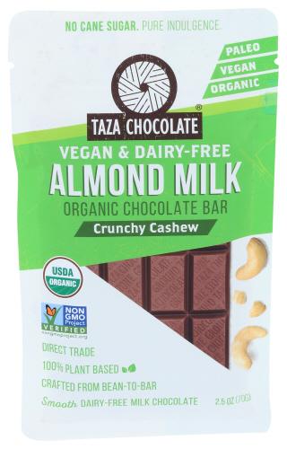 Taza Chocolate Bar Chocolate Almond Milk Organic - 2.5 Oz (10 Units)