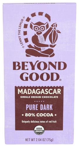 Beyond Good Chocolate Bar Drk Mdgascr 80% - 2.64 Oz (12 Units)