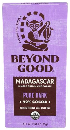 Beyond Good Chocolate Bar Cocoa 92 Percent - 2.64 Oz (12 Units)