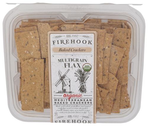 Firehook Cracker Bkd Mltgrn Flax - 8 Oz (12 Units)