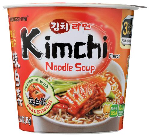 Nong Shim Soup Cup Noodle Kimchi - 2.64 Oz